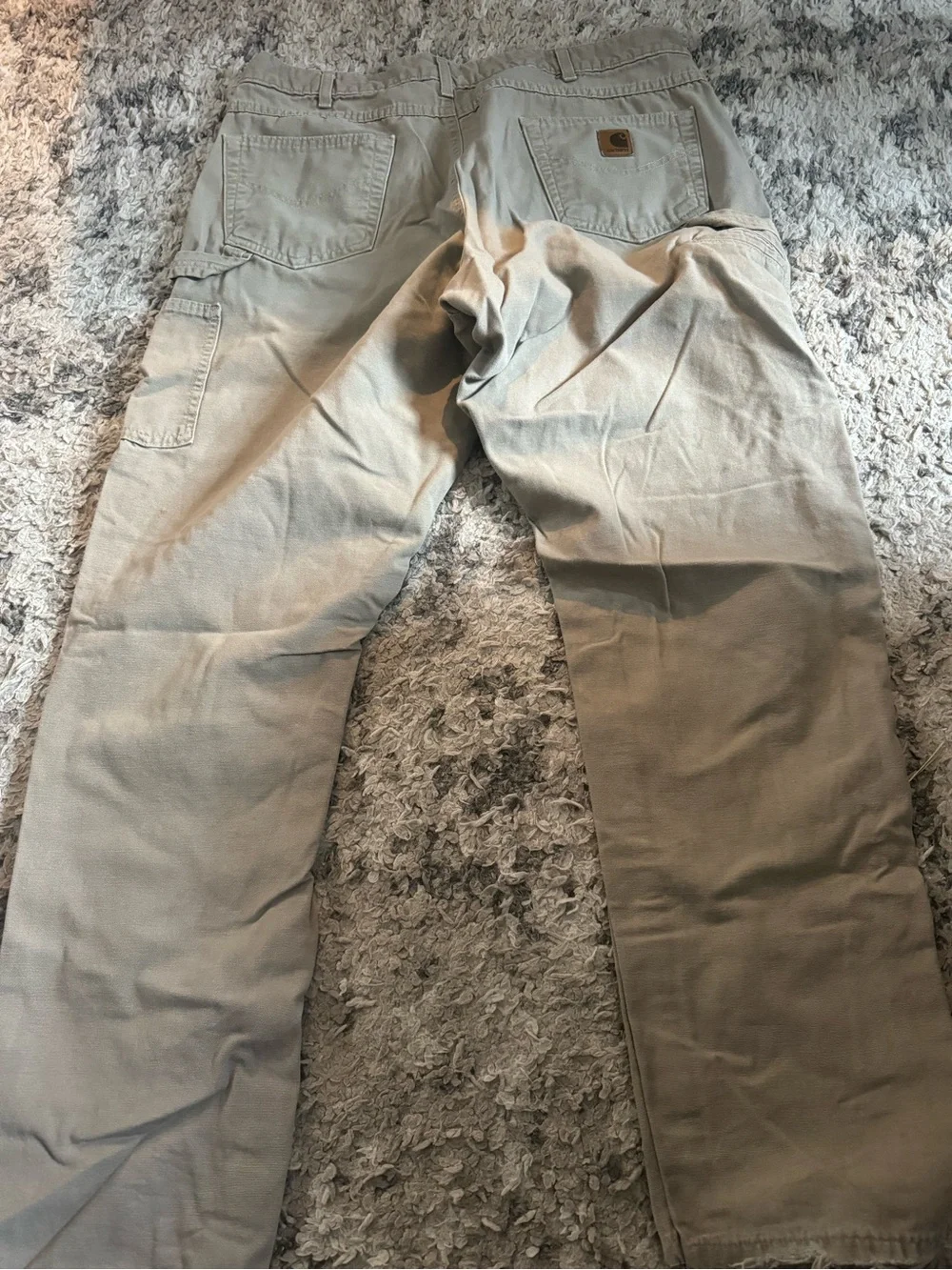 2 pairs of vintage Carhartt Men's Tan Work pants